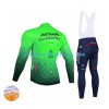 Homme Tenue Cycliste Manches Longues et Collant à Bretelles Hiver Thermal Fleece 2022 Astana Qazaqstan Team N003